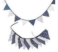 BGHYJKOL Fanions Guinguette 3.2M Multicolor Fabric Bunting 12 Pennant Flags Wedding Party Decor Home Carnival Garland(NO194)