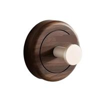 BGHYJKOL Porte Clé Mural Crochet à ventouse en bois de noyer, 1/4 pièces, clés sous vide, cintre for vêtements, cuisine étanche, salle bains, organisateur serviettes et Robe(Walnut Wood-White,4pcs)