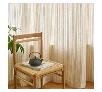 BGHYJKOL Rideau Dentelle 1 Panel Curtain for Living Room Modern Romantic Home Decoration Dream Vertical Stripes Translucent Window(Pleat_W250CMXH270CM)