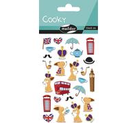Bgiiik-My Mandarine 560381c - Gommettes 3d Cooky - 1 Planche 12x8 Cm - 27 Stickers - Londres