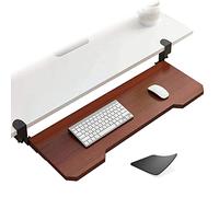 BGKASYHI Extension de bureau réglable avec plateau de clavier réglable en hauteur sous le bureau 52/65/75 cm Tiroir à clavier avec tapis de souris Finition C-teck 75 x 25 cm Solution d'espace de