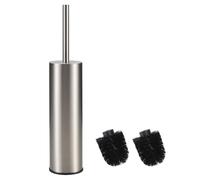 BGL 304 Brosse à WC en Acier Inoxydable Seau Long Brosse à WC Ronde sur Pied avec Support pour la décoration de la Salle de Bain Nickel Brossé