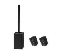 BGL Brosse de Toilette Noire en Acier Inoxydable, Support de Brosse de Toilette carré (Noir)