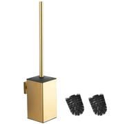 BGL Brosse de Toilettes doré Support carré pour Brosse de Toilettes avec Fixation Murale en Acier Inoxydable 304