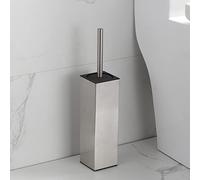 BGL Support de Brosse de Toilette Autonome, Nickel brossé, Acier Inoxydable 304, SUS304 pour Cuvette de Toilettes et Support pour Salle de Bain - Économie d'espace, Robuste, Nettoyage en Profondeur,