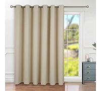BGment 1 Rideau occultant Extra Large pour Porte coulissante, séparateur de pièce, Isolation Thermique et insonorisante, Beige, 304,8 cm de Large x 213,4 cm de Long