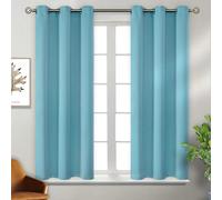 BGment Lot de 2 Rideaux occultants à Isolation Thermique avec œillets pour Chambre à Coucher et Salon, 96,5 x 114,3 cm, Turquoise