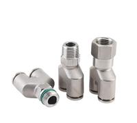 BgnEhRfL raccords pneumatiques, Raccord Rapide pneumatique à Une Touche en Y, Filetage Femelle/mâle BSP, en Acier Inoxydable 304