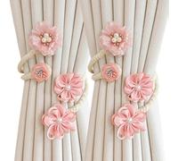 BgnEhRfL Tiebacks de Rideau, 1 Paire Belle Fleur Rideau Corde Embrasses Salon Flexible Boucle Embrasse Décorative Draperie Holdbacks