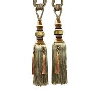 BgnEhRfL Tiebacks de Rideau, Une Paire De Rideaux Luxueux Faits À La Main, Boules Suspendues, Embrasses en Corde avec Glands, for Salon Et Chambre Coucher