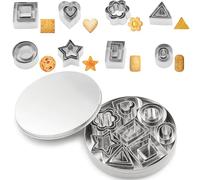 BGOBTY Emporte Piece,24 Mini Emporte-Pièces,8 Formes Emporte Piece Patisserie Inox,Emporte Piece Coeur,Moule Biscuit,DIY Biscuit,Cookie,Cake Decorating Tools(8 formes)