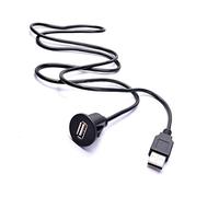 BGoodVision Universal Voiture USB Extension Rallonge Câble Dashboard Encastré Montage pour Autoradio Stéréo Android Wince DVD CD Lecteur Multimédia - 1M