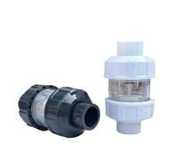 BGOOSA Clapet Anti-Retour d'aquarium UPVC-vanne de Levage d'aquarium Anti-Siphon avec Doubles Interfaces, Tailles 20/25/32mm, 1 pièce(Black,32mm)