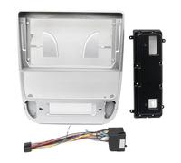 BGRVCKS Fascia du Panneau Radio pour Peugeot 406 1995-2005 Voiture 9 Pouces 2 Din Radio Fascias Cadre Panneau De Lecteur Stéréo(Silver Frame Cable)