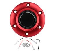 BGRVCKS Palettes de Changement de Vitesse au Volant Bouton De Klaxon en ABS pour Volant 6 Trous(Rouge)