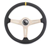 BGRVCKS Palettes de Changement de Vitesse au Volant Volant De Course Universel en Cuir Grand Diamètre 15 Pouces 380 Mm(B)