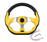BGRVCKS Palettes de Changement de Vitesse au Volant Volant De Voiture Universel 13 Pouces 320 Mm en Aluminium pour Volant De Course Sport Accessoires Auto(Jaune)