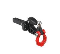 BGRVCKS Pare-Chocs Arrière Remorque Crochet Attelage Récepteur pour 1/8 1/10 Rc Voiture sur Chenilles Axial SCX10 TRXS TRX4 D90 Cache-Crochet remorquage à œil(Rouge)