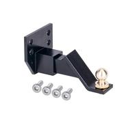 BGRVCKS Remorque RC Crochet Attelage Récepteur pour Voiture À Chenilles RC 1/10 Axial SCX10 TRX4 TRX6 D90 Pièces Cache-Crochet remorquage à œil(Noir)