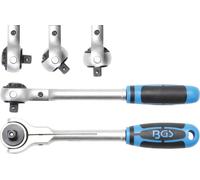 Cliquet réversible tête sphérique réglable 180° 72 dents carré 10mm 3/8" BGS TEC