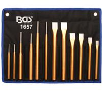 BGS 1657 Jeu de chasse-goupilles, y compris burins + poinçons, 12 pièces