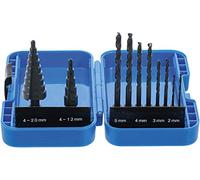 BGS 1686 | Jeu de forets étagés et hélicoïdaux | HSS | 4-12/4-20 mm | 2-5 mm | 10 pièces