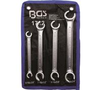 BGS 1782 Jeu de clés mixtes ouvertes, coudées, tailles en pouces, 4 pces