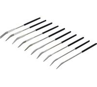 BGS 1921 | Jeu de limes diamantées de perforation | courbées | 140 x 3 mm | 10 pièces