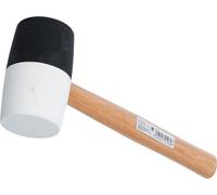 BGS 1969 | Maillet caoutchouc | manche Hickory | tête noire et blanche | Ø 63 mm | 840 g