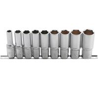 BGS 2223 | Jeu de douilles, six pans, longues | 12,5 mm (1/2") | 10 - 24 mm | 9 pièces