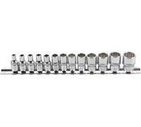 BGS 2269 Douilles 6,3 (1/4), 12 pans, 4-14 mm, 13 pcs.