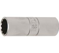 BGS 2385 Douille pour bougie d'allumage avec caoutchouc de maintien, 12,5 (1/2), 16 mm