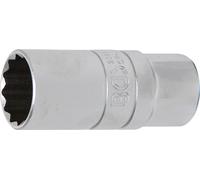 BGS 2386 Douille pour bougie d'allumage avec caoutchouc de maintien, 12,5 (1/2), 21 mm