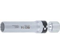 BGS 2390 | Douille articulée à bougie douze pans avec ressort de retenue | 10 mm (3/8") | 14 mm