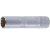 BGS 2448 Douille pour bougie d'allumage, 12 pans, 16mm, avec caoutchouc de maintien