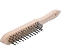BGS 3073 | Brosse à main avec manche | fil d'acier | 5 rangées | 300 mm
