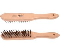 BGS 3073 | Brosse à main avec manche | fil d'acier | 5 rangées | 300 mm