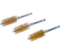 BGS 3078-17-M - Brosse en laiton - 17 mm - 6,3 mm (1/4") - 3 pièces