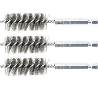 BGS 3078-18-S - Brosse en acier - 18 mm - 6,3 mm (1/4") - 3 pièces