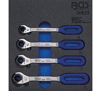 BGS 30833 | Insert de servante d'atelier 1/6 : Insert de servante d'atelier 1/6: Clé à cliquets à tuyauter | 4 pièces