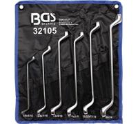 BGS 32105 Jeu de clés mixtes, coudées à 75°, 1/4" - 3/4", tailles en pouces, 6 pces
