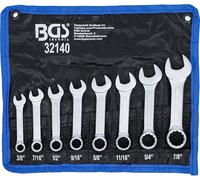 BGS 32140 | Jeu de clés mixtes en pouces | extra courtes | 3/8" - 7/8" | 8 pièces