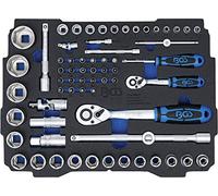 BGS 3351 | Insert pour Art. BOXSYS1 & 2 : Jeu de douilles | 6,3 mm (1/4") / 12,5 mm (1/2") systainer | 65 pièces