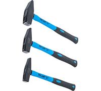 BGS 3845 | Jeu de marteaux de serrurier | manche en fibres de verre | DIN 1041 | 300 / 500 / 800 g | 3 pièces
