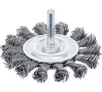 BGS 3982 | Brosse plate | arbre d'entraînement 6 mm | tressée | Ø 75 mm