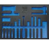 BGS 4034-1 3/3 Garniture pour servante d'atelier, vide pour : Jeu de cales et de racloirs pour moulures, 17 pcs.