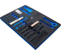 BGS 4034 3/3 Garniture pour servante d'atelier : outils de desserrage, clavettes de montage et jeu de crochets, 17 pièces
