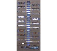 BGS 4043 1/3 Garniture pour servante d'atelier : assortiment de brosses, 20 pcs.