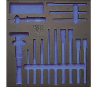 BGS 4045-1 2/3 Garniture pour servante d'atelier, vide pour : Chasse-goupilles, burins et poinçons, 15 pcs.