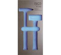 BGS 4046-1 1/3 garniture pour servante d'atelier, vide pour : Marteau de serrurier 300g et massette 1000g, 2 pces.